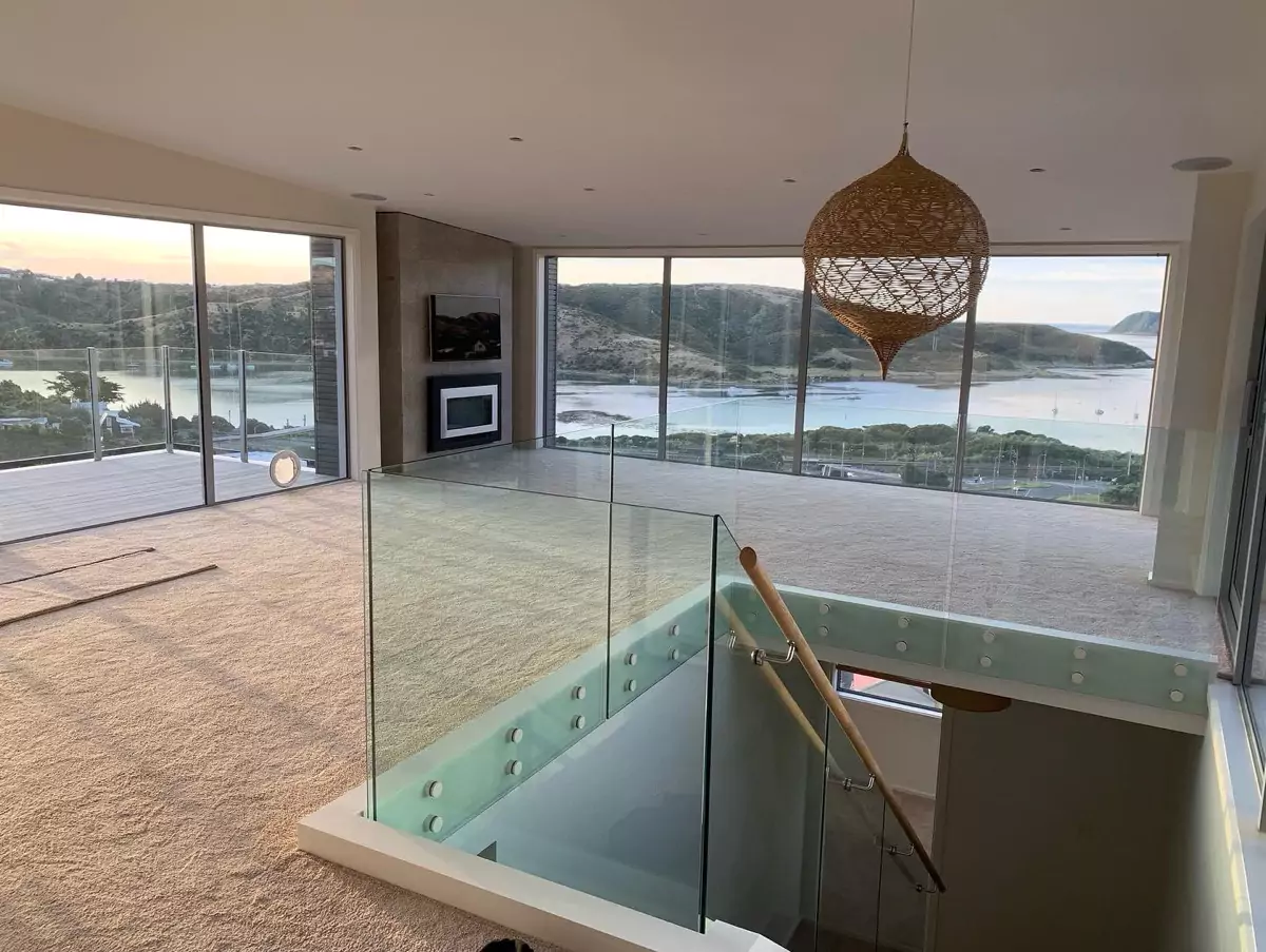 Freshly painted Wellington interior with harbour views